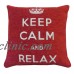 KEEP CALM CARRY ON / RELAX Chenille Filled Cushions or Cushion Covers- 18" /45cm   190726628558